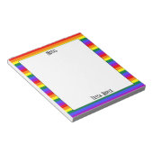 Gay Pride LGBTQ Pride Colors Monogrammed Notitieblok (Schuin)