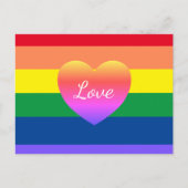 Gay Pride LGBTQ Rainbow Colorful Heart Briefkaart (Voorkant)