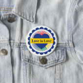 Gay Pride LGBTQ Rainbow Flag Love Ronde Button 7,6 Cm (In situ)