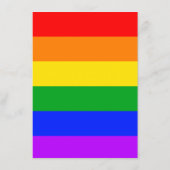 Gay Pride LGBTQ Rainbow Flags Wedding Details Informatiekaartje (Achterkant)