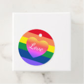 Gay Pride LGBTQ Rainbow Heart Flag Bedankjes Labels (In situ)