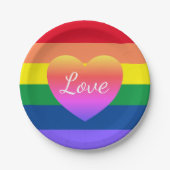 Gay Pride LGBTQ Rainbow Pride Party Papieren Bordje (Voorkant)