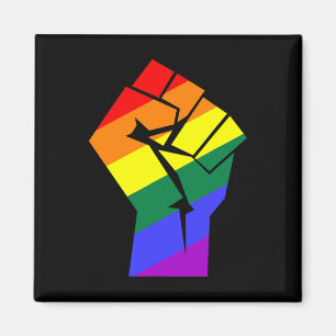 Gay Pride LGBTQ regenboogvlag verzet zich tegen vu Magneet