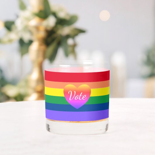 Gay Pride LGBTQ stemmen Rainbow 2024 Verkiezingen Whisky Glas (Insitu (Huwelijk))