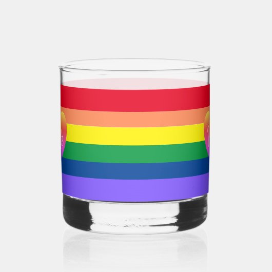 Gay Pride LGBTQ stemmen Rainbow 2024 Verkiezingen Whisky Glas (Links)
