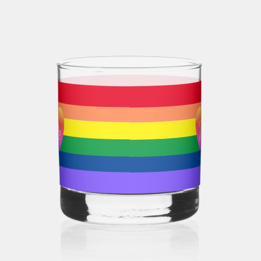 Gay Pride LGBTQ stemmen Rainbow 2024 Verkiezingen Whisky Glas (Rechts)