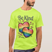 Gay Pride LGBTQ Wees aardig T-shirt (Voorkant)