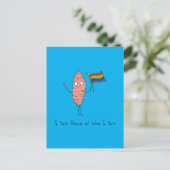 Gay Pride LGBTQ Yam Ik ben trots Briefkaart (Staand voorkant)