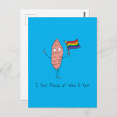 Gay Pride LGBTQ Yam Ik ben trots Briefkaart (Voorkant / Achterkant)