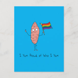 Gay Pride LGBTQ Yam Ik ben trots Briefkaart