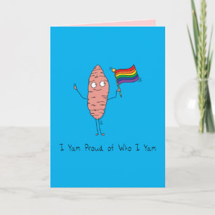 Gay Pride LGBTQ Yam Ik ben trots Kaart