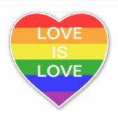 Gay Pride liefde is liefde Sticker (Voorkant)