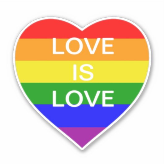 Gay Pride liefde is liefde Sticker (Voorkant)