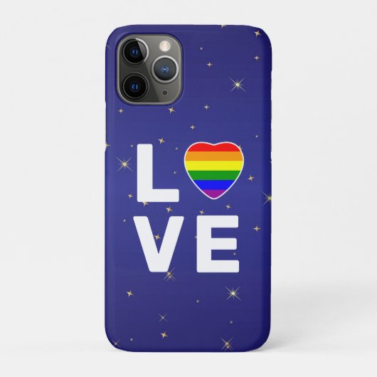 Gay Pride Liefde Regenboog Hart Case-Mate iPhone Case (Achterkant)