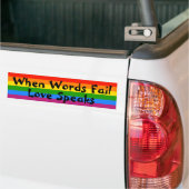 Gay Pride Liefde Spreekt Rainbow Pride Gelijkheid Bumpersticker (Op Truck)
