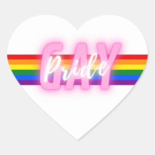 Gay Pride Liefde voor iedereen Hart Sticker (Voorkant)