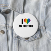 Gay Pride Love broer Ronde Button 4,0 Cm (In situ)