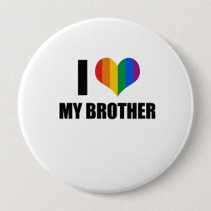 Gay Pride Love broer Ronde Button 4,0 Cm