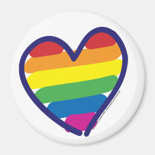 Gay Pride Love Heart Magneet