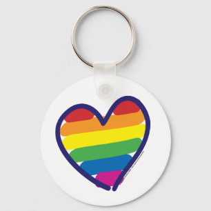 Gay Pride Love Heart Sleutelhanger