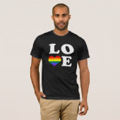 Gay Pride Love Heart T-shirt (Voorkant volledig)