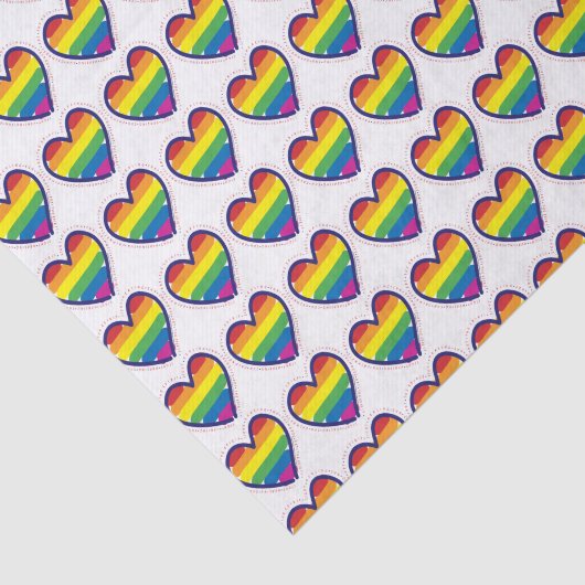 Gay Pride Love Heart Tissuepapier (Detail)