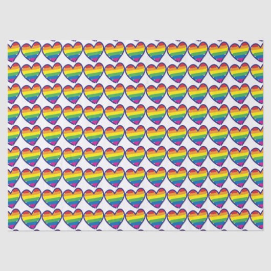 Gay Pride Love Heart Tissuepapier (Voorkant)