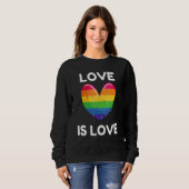 Gay Pride Love is Love Mannen Women Lgbetq Rainbow Trui (Voorkant volledig)
