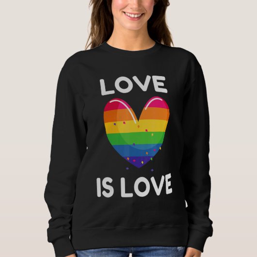 Gay Pride Love is Love Mannen Women Lgbetq Rainbow Trui (Voorkant)