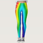 Gay Pride Love is Love Rainbow Personalized Womens Leggings (Voorkant)