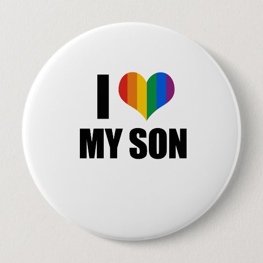 Gay Pride Love son Ronde Button 4,0 Cm (Voorkant)