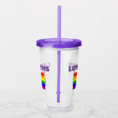 Gay Pride Love wins Acryl Drinkbeker (Rechts)