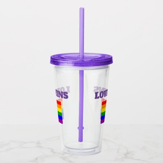 Gay Pride Love wins Acryl Drinkbeker (Rechts)