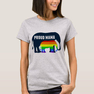 Gay Pride Ma Proud LGBT Mama Elephant T-shirt