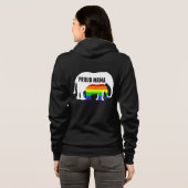 Gay Pride Ma Proud Mama Elephant Rainbow LGBTQ Hoodie (Achterkant volledig)