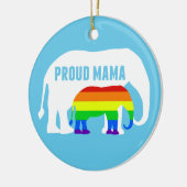 Gay Pride Ma Proud Mama Elephant Rainbow LGBTQ Keramisch Ornament (Links)
