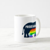 Gay Pride Ma Proud Mama Elephant Rainbow LGBTQ Koffiemok (Voorkant rechts)