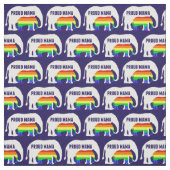 Gay Pride Ma Proud Mama Elephant Rainbow LGBTQ Stof (Swatch)