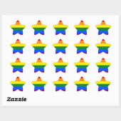 Gay pride maand LGBT Rainbow Stripes Kleurrijk Ster Sticker (Vel)
