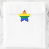 Gay pride maand LGBT Rainbow Stripes Kleurrijk Ster Sticker (Tas)