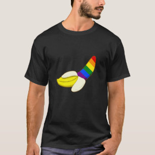Gay Pride Maand LGBTQ LGBT Regenboogvlag Banaan T-shirt