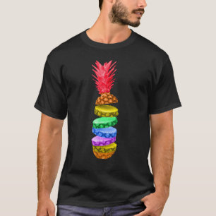 Gay Pride Maand Regenboog Vlag Ananas Fruit Pop S T-shirt