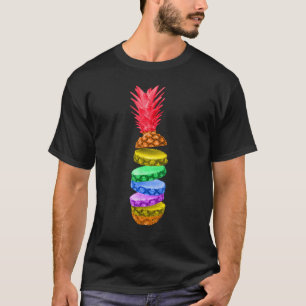Gay Pride Maand Regenboog Vlag Ananas Fruit Pop S T-shirt