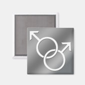 Gay Pride Magnets Same-Sex Man Love Fridge Magnets Magneet (Voorkant / Achterkant)