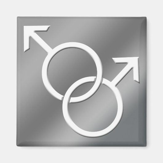 Gay Pride Magnets Same-Sex Man Love Fridge Magnets Magneet (Voorkant)