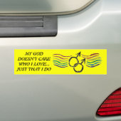 Gay Pride Male Symbol Bumpersticker (Op auto)