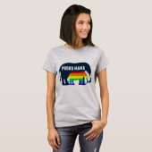 Gay Pride Mam Proud LGBT Mama Elephant T-shirt (Voorkant volledig)