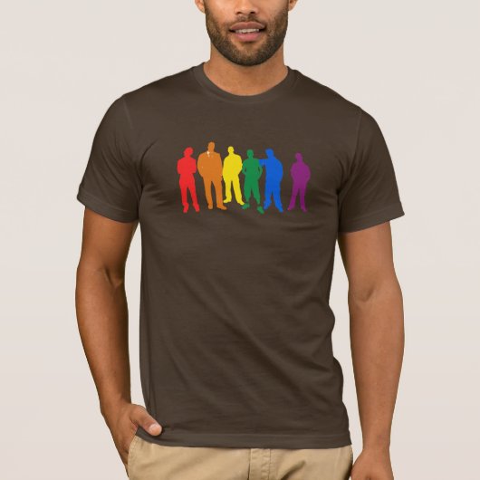GAY PRIDE-MANNEN T-SHIRT (Voorkant)