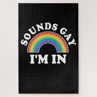 Gay Pride Mannen Vrouwen LGBT Regenbooggeluiden Ga Legpuzzel