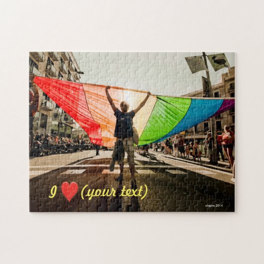 Gay pride march in Barcelona Legpuzzel (Horizontaal)